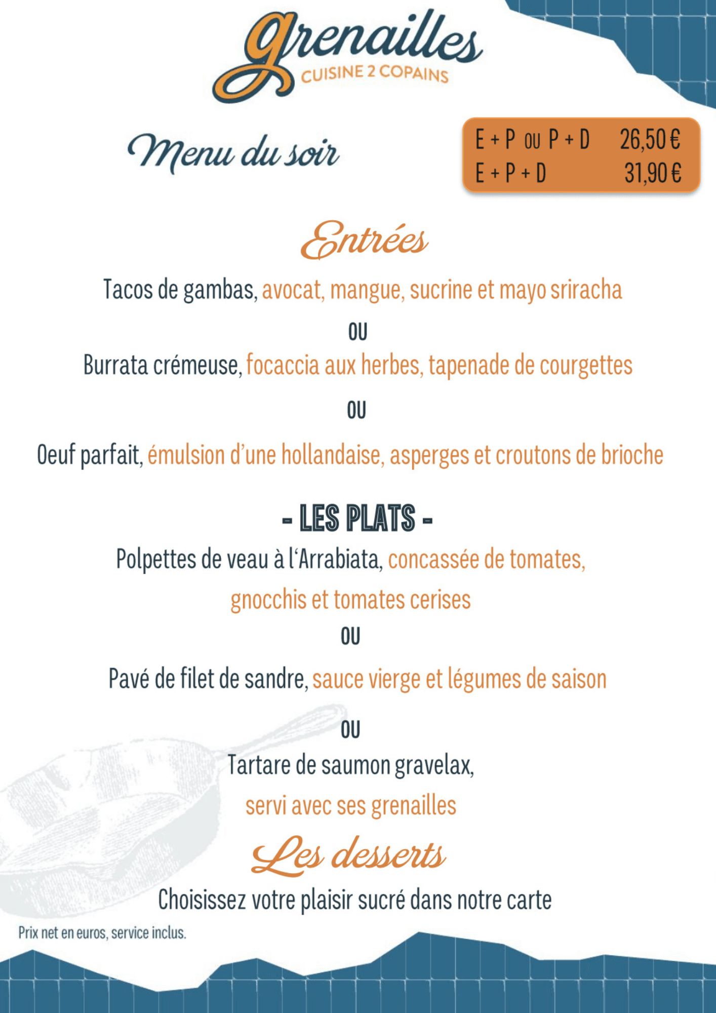 Formule du soir